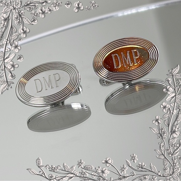 💕Beautiful WEH Sterling Silver Cufflinks Monogram DMP💕 - Picture 2 of 9